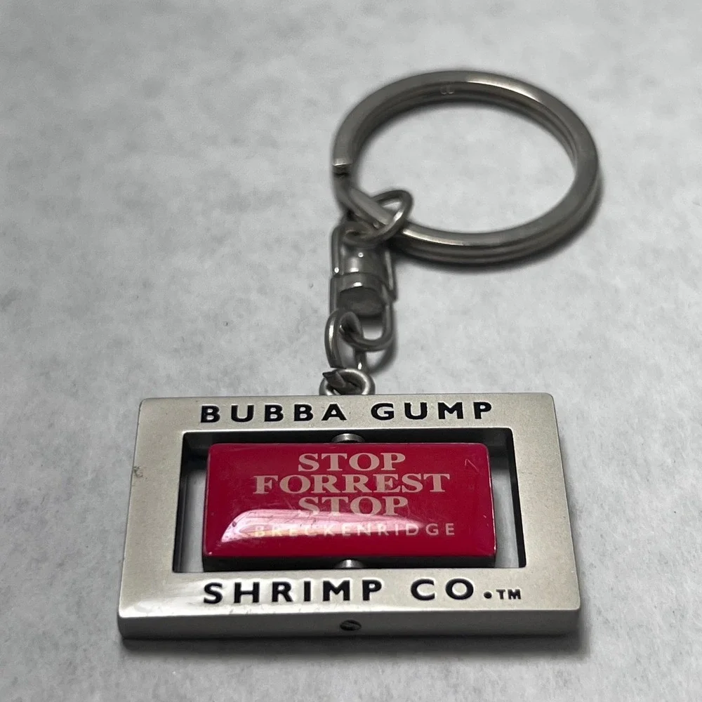 Bubba Gump Shrimp Co Keychain Forrest Gump Run Stop Breckenridge Souvenir